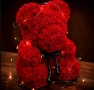 Плюшено мече с LED рози - подарък за мама, момиче, баба - комплект вечни рози 25 см, снимка 9