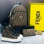 дамски комплект кецове, раница/ чанта  и портмоне fendi , снимка 7