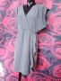 H&M Къса рокля с къдри цвят Сив Металик ХЛ , снимка 2