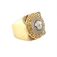 Златен мъжки пръстен 12,8гр. размер:65 14кр. проба:585 модел:4038-4, снимка 2 - Пръстени - 45403484