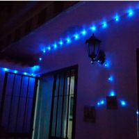 Верига от лампички за външен монтаж, 10м, черен кабел-синя светлина и бял-кабел студено бяла светлин, снимка 1 - Декорация за дома - 45585997
