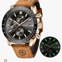 BERSIGAR Кварцов аналогов мъжки ръчен часовник Спортен 30M Водоустойчив Ежедневен военен стилен 

, снимка 2 - Мъжки - 45371759