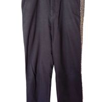Дамски панталон със животинска щампа Zara, Черен, 48х93 см, XL, снимка 1 - Панталони - 45497278