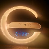Мини интелигентна нощна лампа с безжично зареждане часовник будилник Bluetooth, снимка 8 - Друга електроника - 45602946