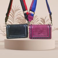 Модерна чанта със спортна дръжка за рамо в наситени пастелни цветове и велурена материя, снимка 2 - Чанти - 45644920
