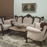 Италианска барокова гарнитура, снимка 2 - Дивани и мека мебел - 45373658