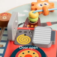 Интерактивна дървена детска играчка - Пожарникарска кола (004), снимка 2 - Образователни игри - 45055146