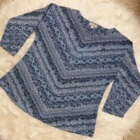 Пухкава и МЕКИЧКА блуза от фино тънко плетиво в сини цветове, снимка 1 - Блузи с дълъг ръкав и пуловери - 45077896