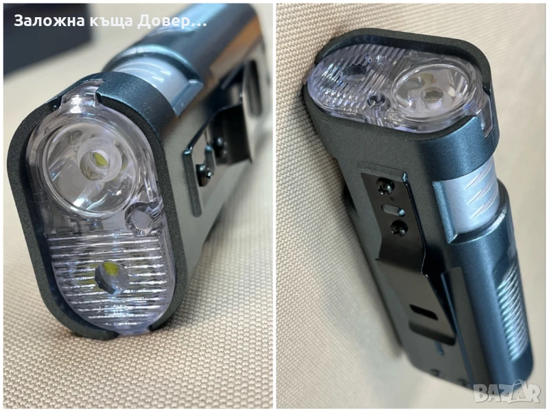 мощен Led Cree  Фенер двоен акумулаторен fener, снимка 1