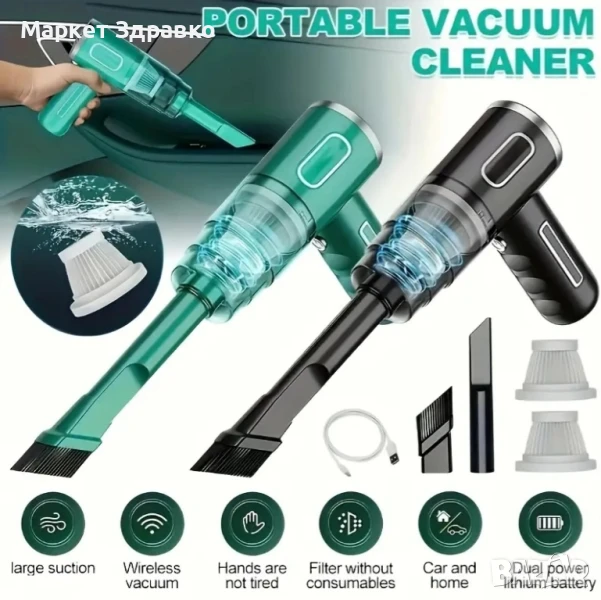 Мощна, тиха, компактна – идеалната ръчна USB прахосмукачка за всеки ден!, снимка 1