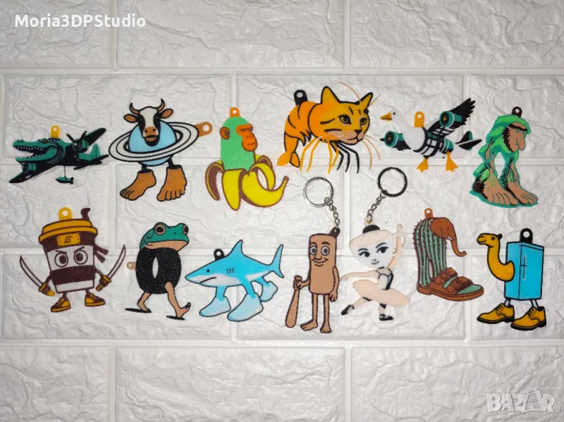 Italian Brainrot ключодържатели, Tralalero Tralala, Tung Tung Sahur, снимка 1