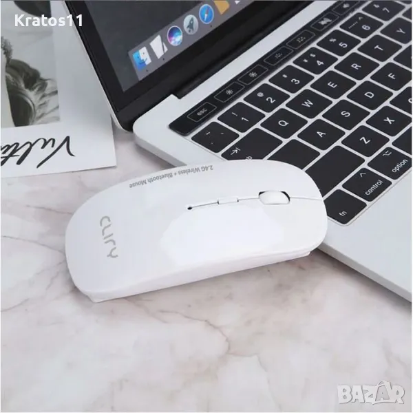 Безжична Мишка - Wireless Bluetooth 2 in 1 Cordless Mouse 1600 DPI , снимка 1