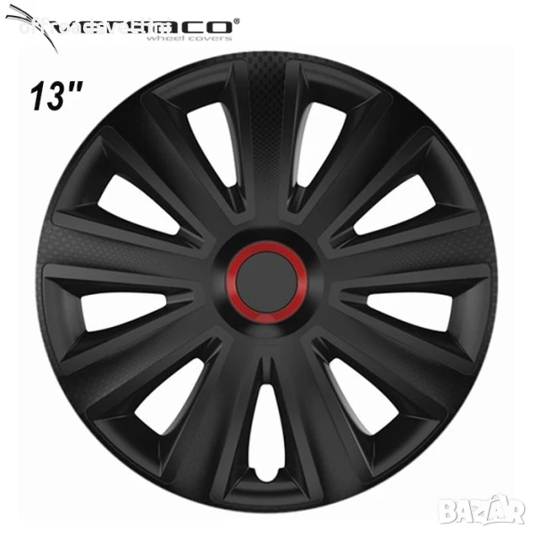 Versaco Slovakia Тасове за джанти 13'' Versaco Carbon Aviator - ЧЕРНИ, снимка 1