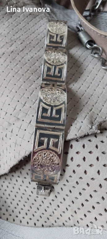 Сребърна гривна , снимка 1