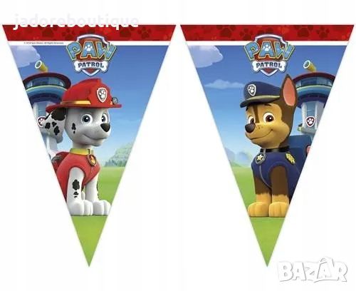 Парти найлонов банер Пес патрул Paw patrol 1ви вид, снимка 1