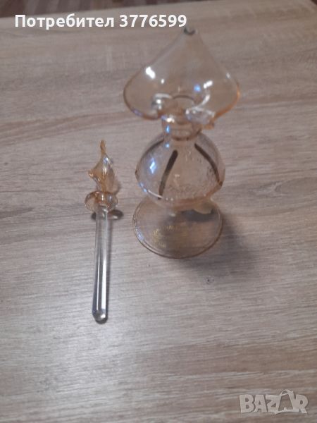 Старо стъклено шише за парфюм, снимка 1