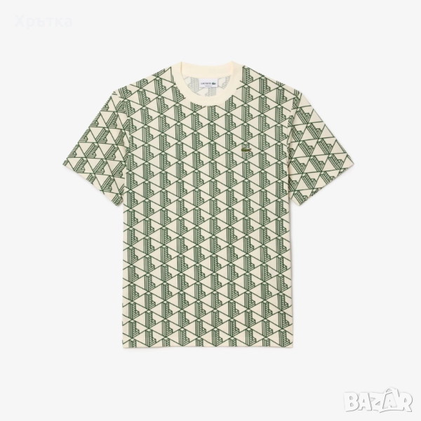 Lacoste Monogram - Оригинална мъжка тениска размер S, снимка 1