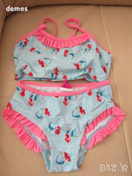 Бански от две части за момиче Принцесите Disney,размер 110/116, снимка 1