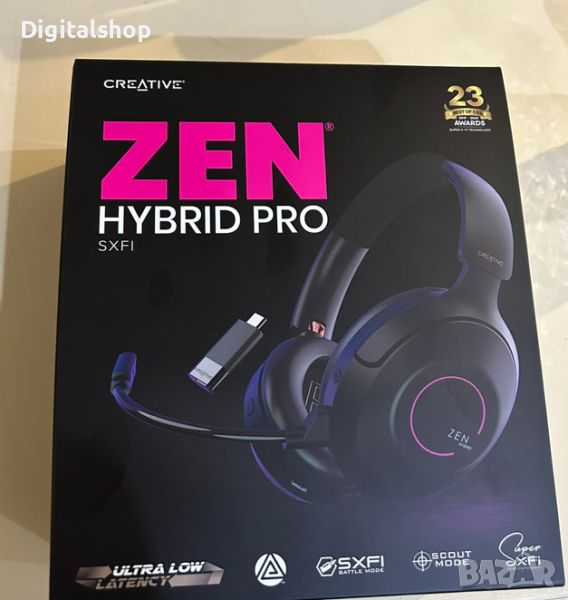 Слушалки CREATIVE ZEN HYBRID PRO SXFI,Hybrid ANC, до 100 часа,Mic,RGB,, снимка 1