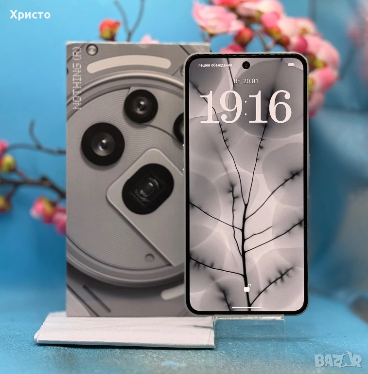ГАРАНЦИОНЕН!!! Nothing Phone (3a) Pro, 256GB, 12GB RAM, 5G, Grey , снимка 1