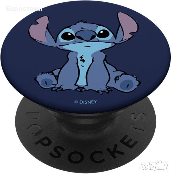 Disney Lilo & Stitch  Simple Stitch Portrait PopSockets PopGrip: Сменяема ръкохватка за телефони и т, снимка 1