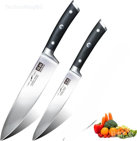 SHAN ZU Комплект японски кухненски ножове – 2 броя, снимка 1