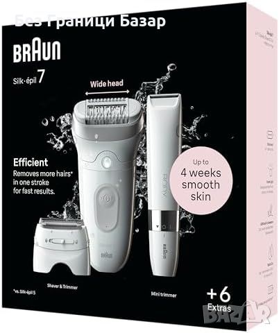 Нов Braun Silk-épil 7 Епилатор, Мокро и Сухо Премахване на Косми за ...