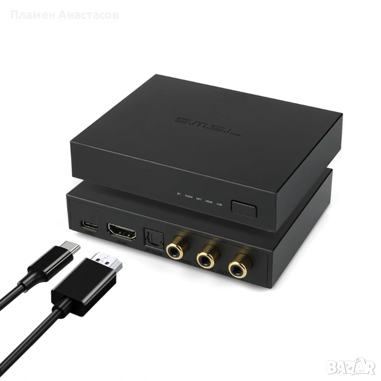 SMSL PS100 ES9023 HiFi DAC – мултифункционален цифрово-аналогов аудио конвертор с Bluetooth и HDMI A, снимка 1