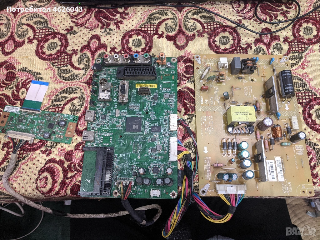 TOSHIBA 32L2433DG-12807299-MB12613-6OEB40M1VA01P-UE-3840-1U-32/37 ROW2.1 HD VER 0.1 , снимка 1