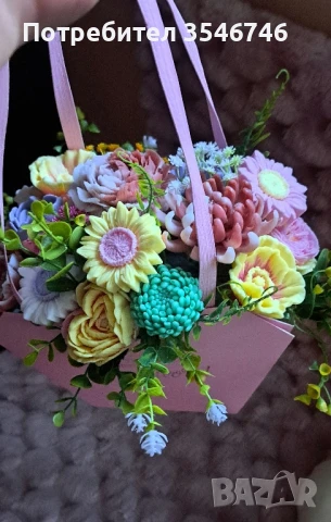 Красив Букет от ароматни цветя. , снимка 6 - Ръчно изработени сувенири - 51276849