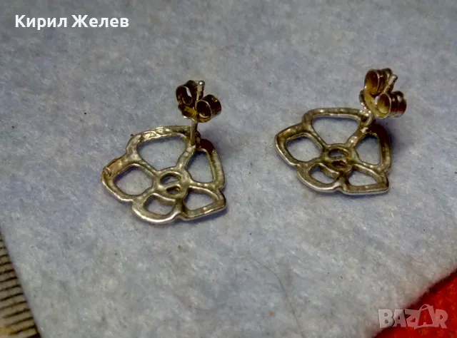 АЖУРНИ ФЛОРАЛНИ СРЕБЪРНИ ОБЕЦИ СРЕБРО 925 РЪЧНА ХУДОЖЕСТВЕНА ИЗРАБОТКА 39239, снимка 10 - Обеци - 49682873