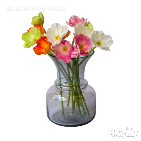 Дебелостенна стъклена ваза Код P1756, снимка 3 - Вази - 52980564