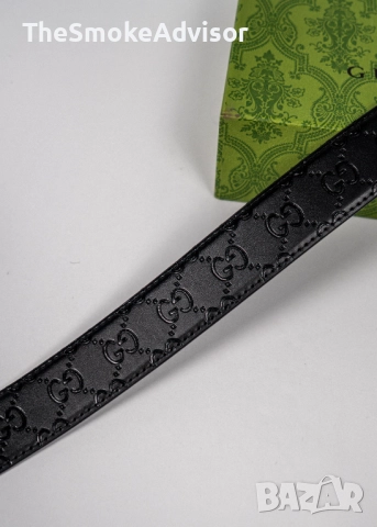 Колан Gucci Snake Double G – черен, 100% естествена кожа, снимка 6 - Колани - 52186897