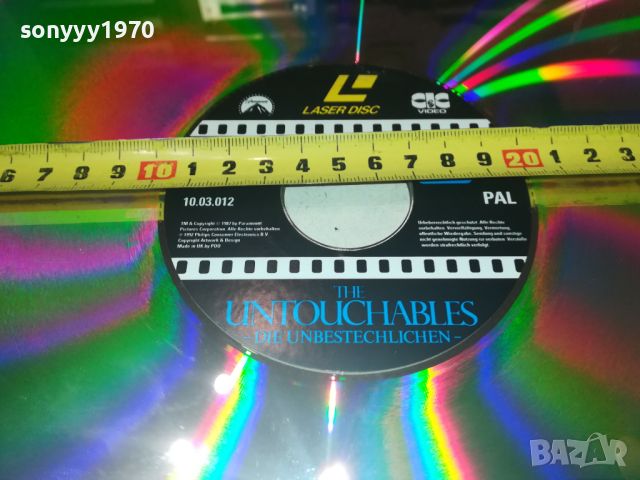 THE UNTOUCHABLES LASER DISC-MADE IN UK-30СМ 0408241017, снимка 5 - DVD филми - 46794981