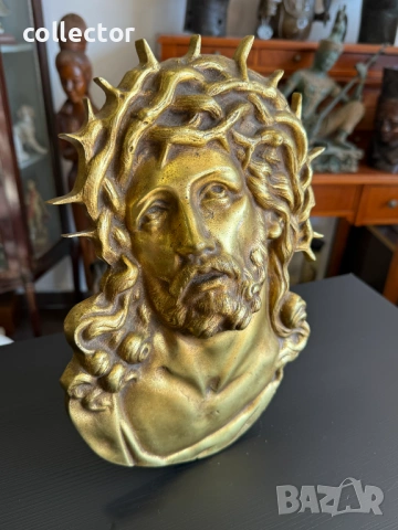 Стенен барелеф / пано с образа на Исус Христос. №7911, снимка 8 - Антикварни и старинни предмети - 53678709