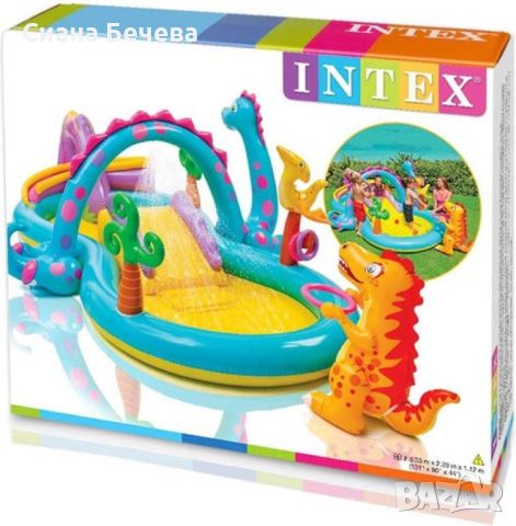 Детски надуваем басейн с пързалка и интересен дизайн , снимка 1 - Басейни и аксесоари - 45283472