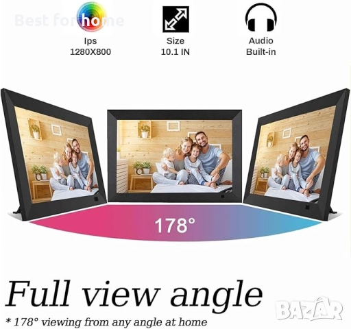 Електронна фоторамка с дистанционно управление, IPS екран, Фото/Музикален/Видео плейър/Календар/, снимка 4 - Други - 52443714