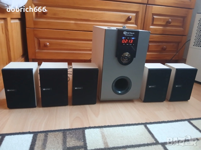 Буфер 5.1 тонколони Serioux USB FM Aux радио флашка карта памет