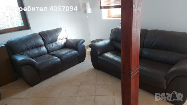 Продавам два дивана от естествена кожа., снимка 3 - Дивани и мека мебел - 45338544
