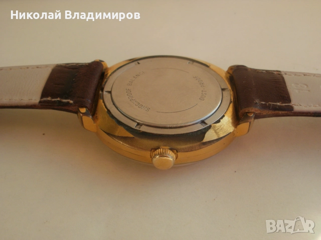 Wostok Восток голям 38,3 мм. мъжки руски позлатен ръчен часовник, снимка 9 - Мъжки - 52377857