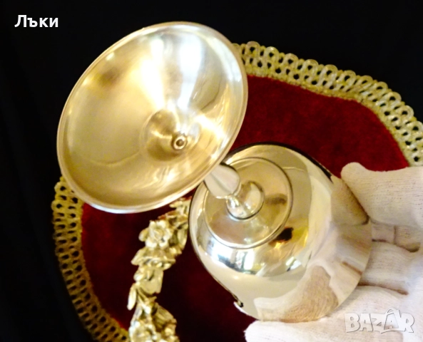 Бронзова чаша за вино 12 см. , снимка 5 - Антикварни и старинни предмети - 52818228