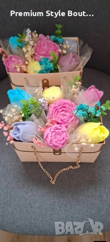 букет от соеви цветя , снимка 2 - Декорация за дома - 53747464