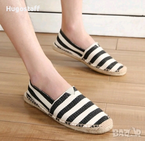 Нови Оригинални мъжки еспадрили обувки с конопена подмека 46/47, снимка 6 - Мокасини - 51780716