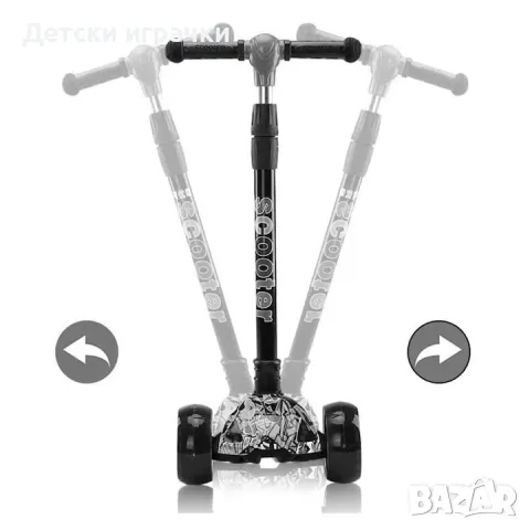 Детски сгъваема тротинетка Chipolino Croxer Evo Графити, червена тротинетка , снимка 2 - Скутери и тротинетки - 49797601