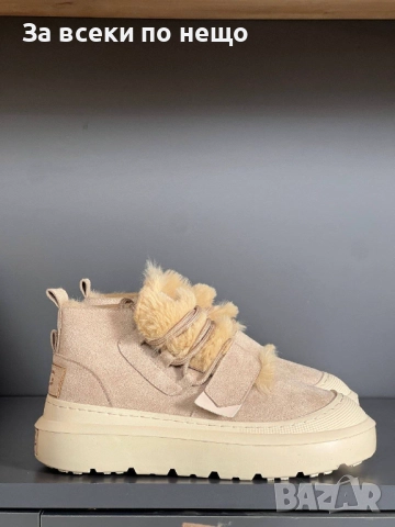 UGG Дамски Бежови Велурени Боти ЮДЖИДЖИ - Налични Различни Цветове Код E950, снимка 3 - Дамски боти - 51994475