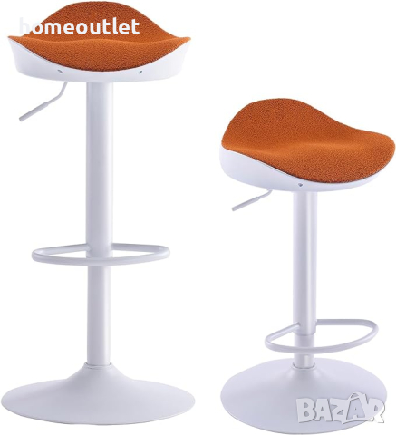 Бар столове - комплект 2 бр, EUYY102-KS-1919WH-OR, снимка 2 - Столове - 44970950