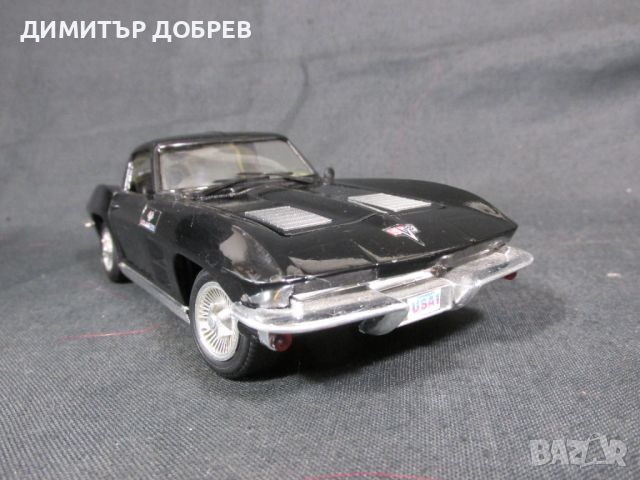 1/24 СТАРА РЕТРО МЕТАЛНА КОЛИЧКА МАЩАБЕН МОДЕЛ CHEVROLET CORVETTE STINGRAY REVELL, снимка 5 - Колекции - 46781208