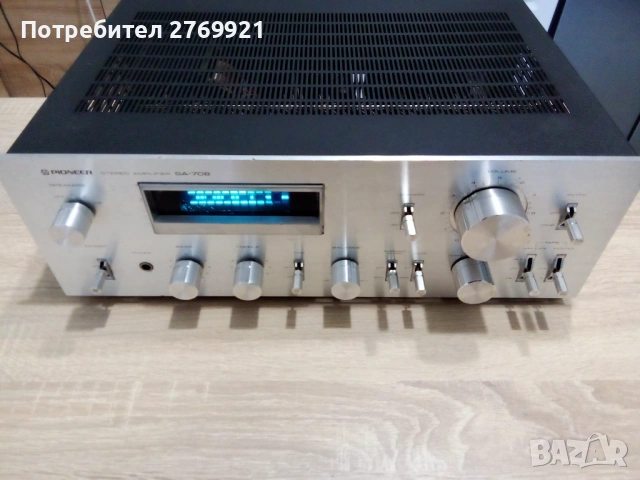 Усилвател Pioneer SA 708, снимка 5 - Ресийвъри, усилватели, смесителни пултове - 53846242