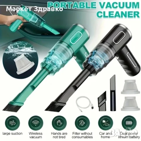 Мощна, тиха, компактна – идеалната ръчна USB прахосмукачка за всеки ден!