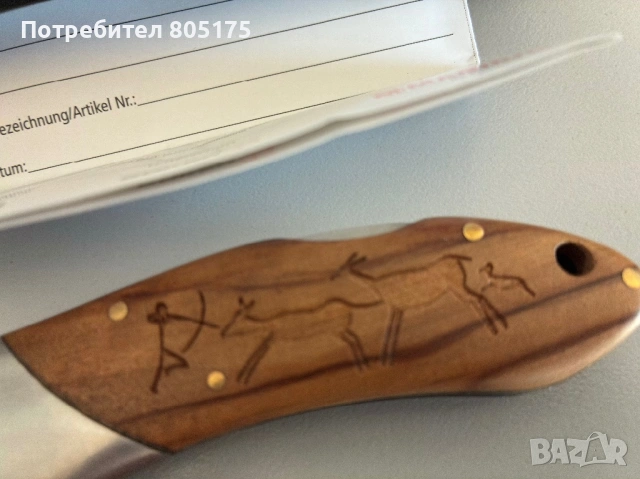 Boker Magnum Caveman Damascus Pocket Knife, снимка 3 - Ножове - 54118568